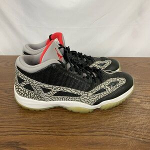 Air Jordan Retro 11 IE Low Black Cement Size 11 Red Concord Bred Bulls